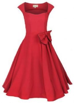 50's swing dress with bow