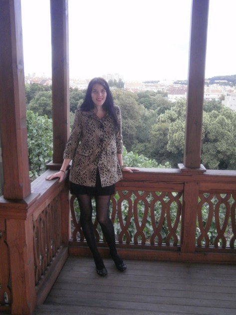 H&M leopard print coat