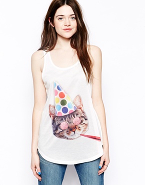 brave soul cat print vest