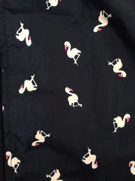 flamingo print primark parka