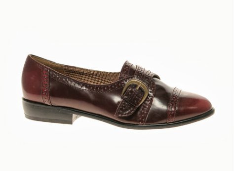 aldo brothen patent buckled shoes