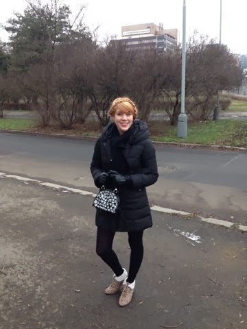 shearling detail ankle boots, braided hair