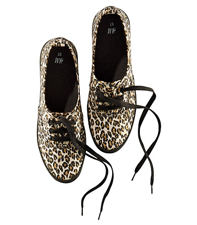 H&M leopard print trainers