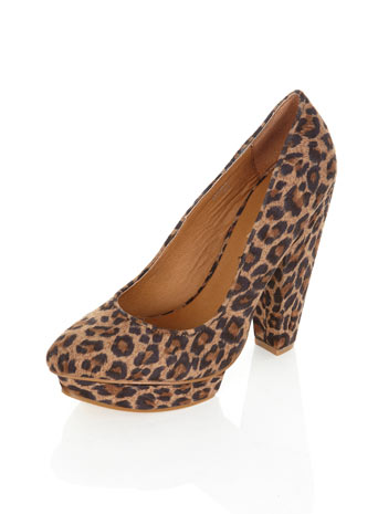 miss selfridge leopard print heels