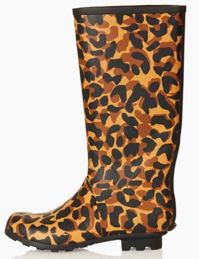 topshop dare animal print wellies
