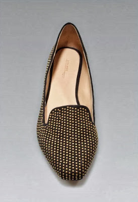 zara collection studded slipper flats front