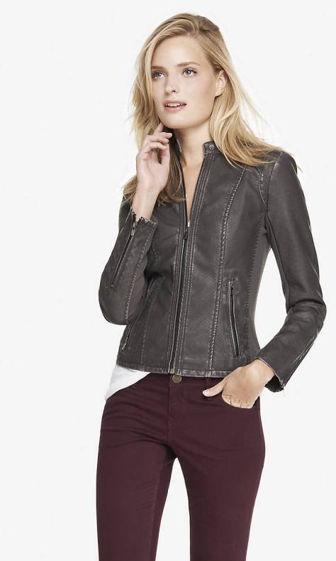express snakeskin minus the leather moto jacket