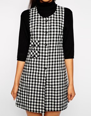 pop boutique pinafore dress