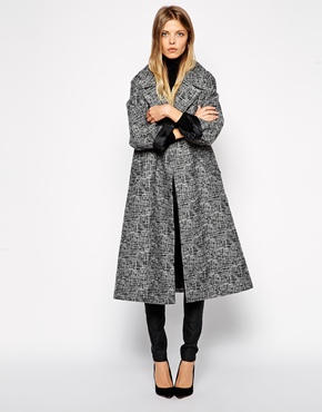 asos midi swing coat
