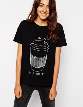 I love you a latte asos shirt