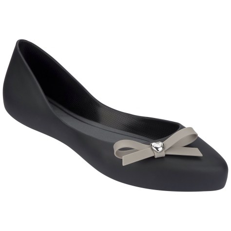 melissa black grey flats