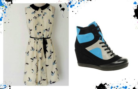 zara dress asos wedge trainers