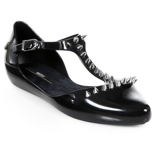 melissa doris studded black flat shoes