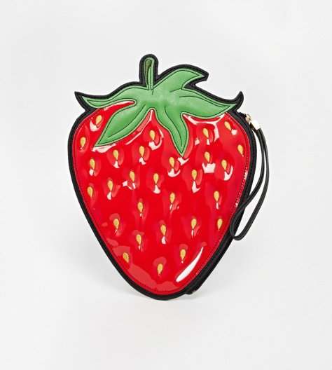 new look strawberry clutch