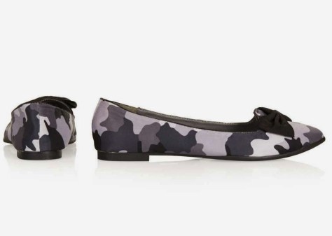 topshop camo bow flats
