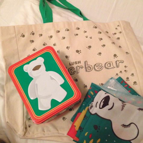 lush butterbear coollection tote tin and scarf